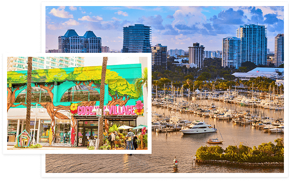 The Coconut Grove waterfront at Dinner Key Marina
